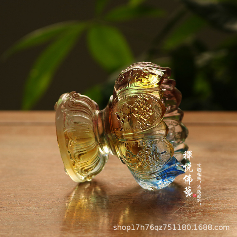 Glass Wealth Lotus Eight Auspi - đánh giá và giá Candle Glass Supplies