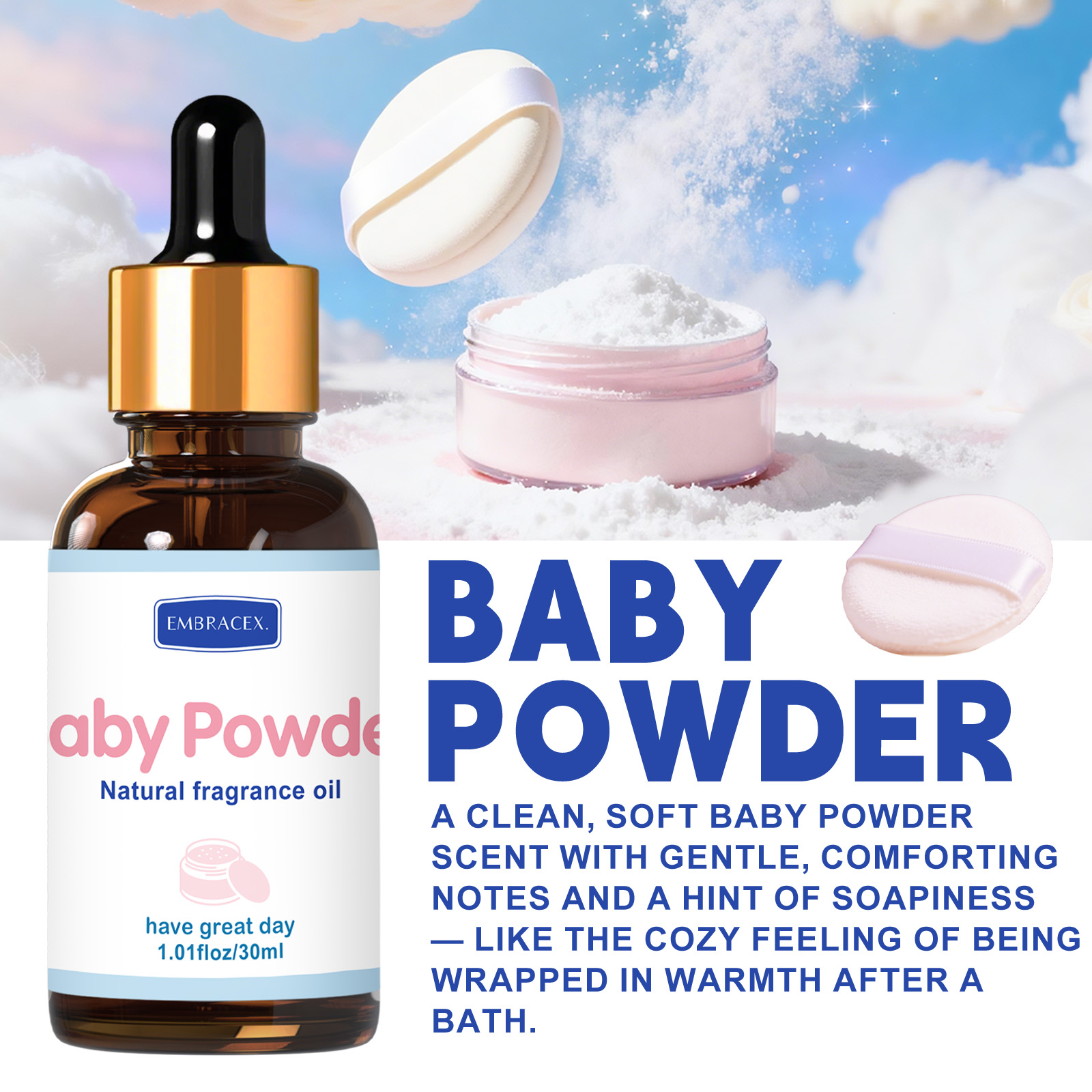 30ml Baby Powder Fragrance Oil - đánh giá và giá Candle Fragrance Supplies