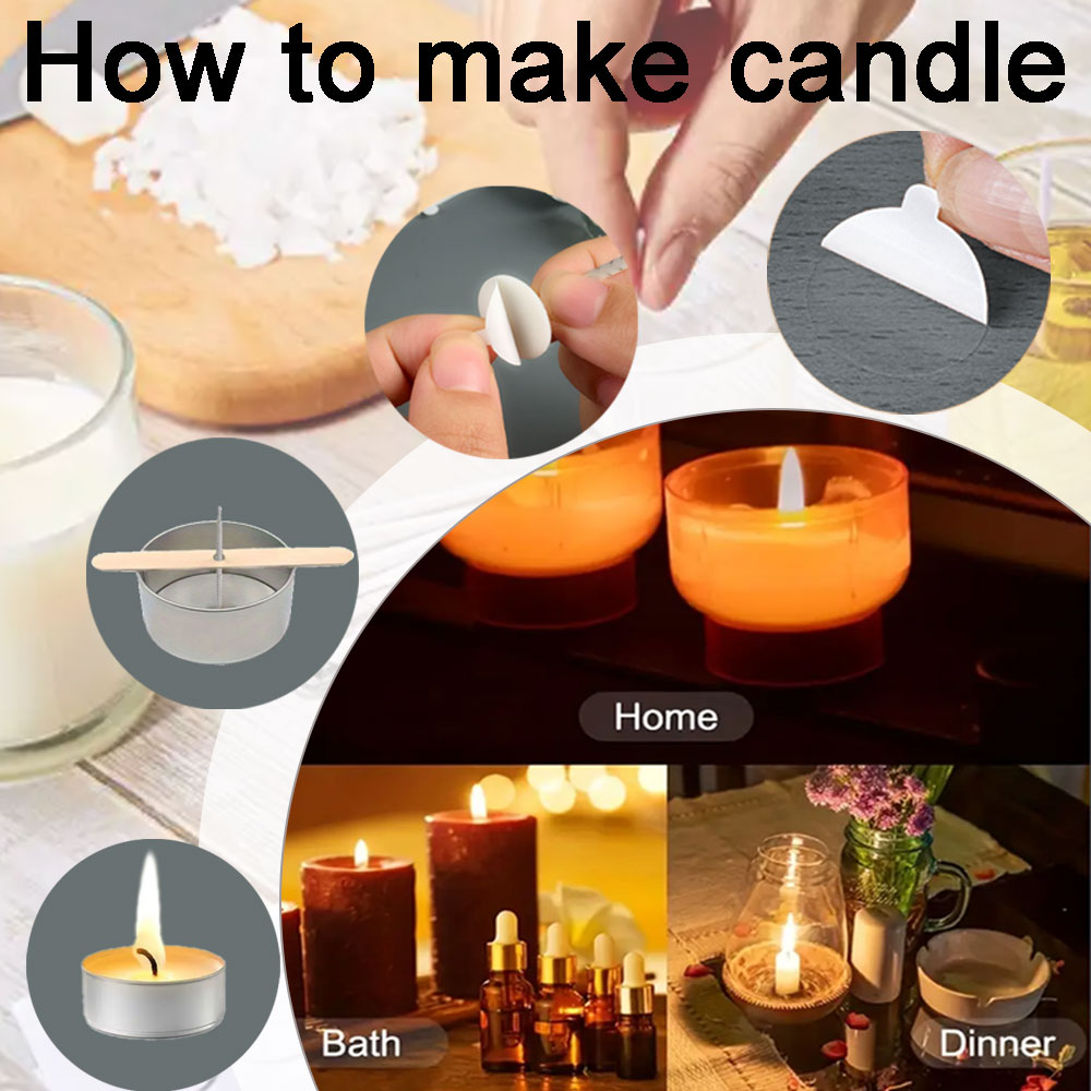55pcs Flower Candle Wick Wood  - đánh giá và giá Candle Supplies Kit