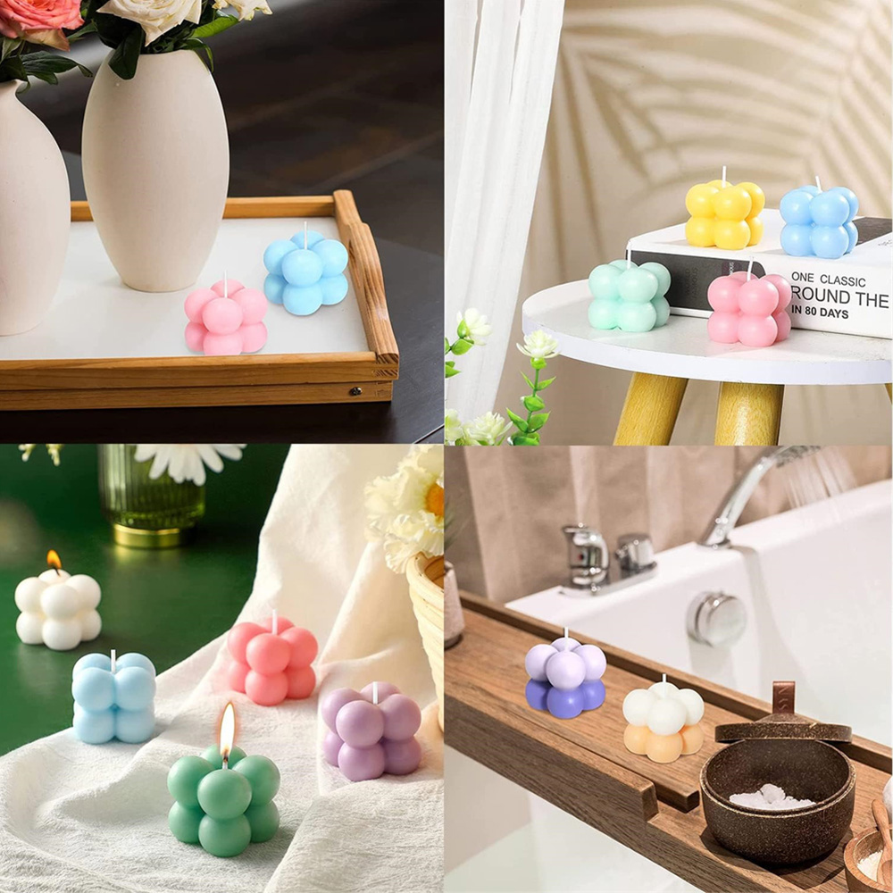 3D Bubble Cube Silicone Candle - đánh giá và giá Candle Supplies Kit